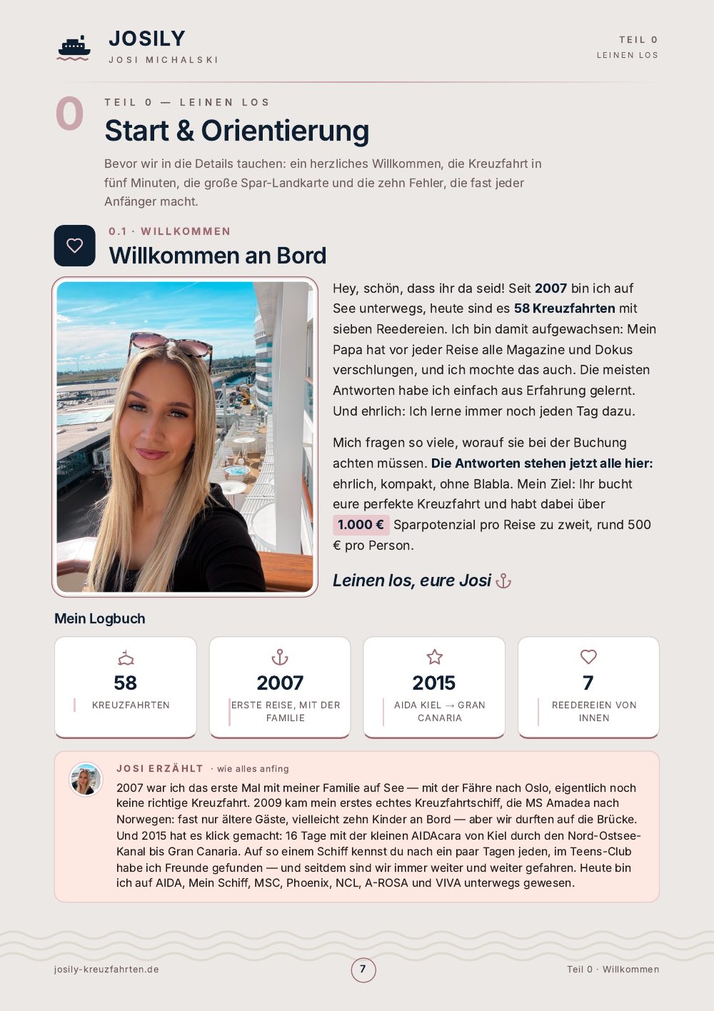 Willkommen an Bord, Josis Einleitung